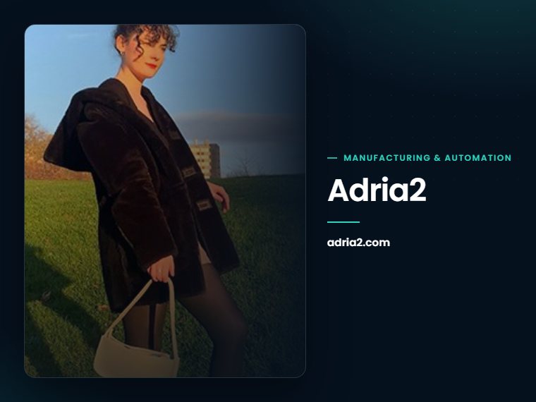 Adria2 website: manufacturing and automation brand photography