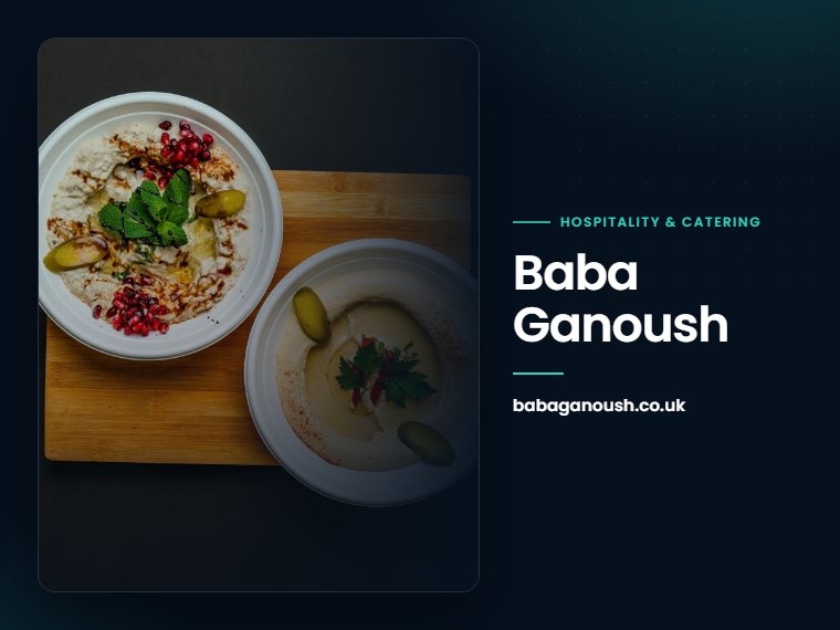 Baba Ganoush website: hospitality and catering