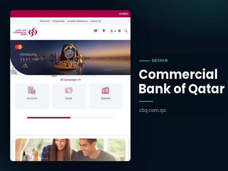 Commercial Bank of Qatar website: personal and corporate banking
