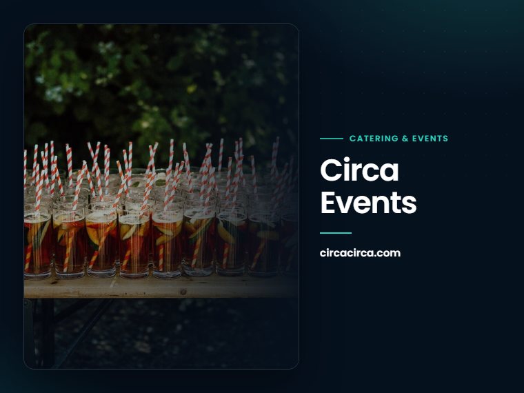 Circa Events website: Sussex catering for weddings and events