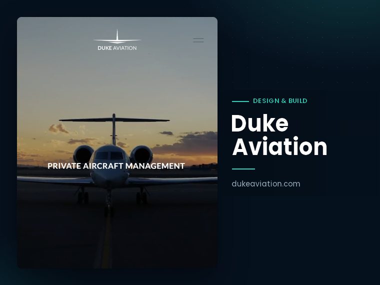 Duke Aviation website: private aircraft management