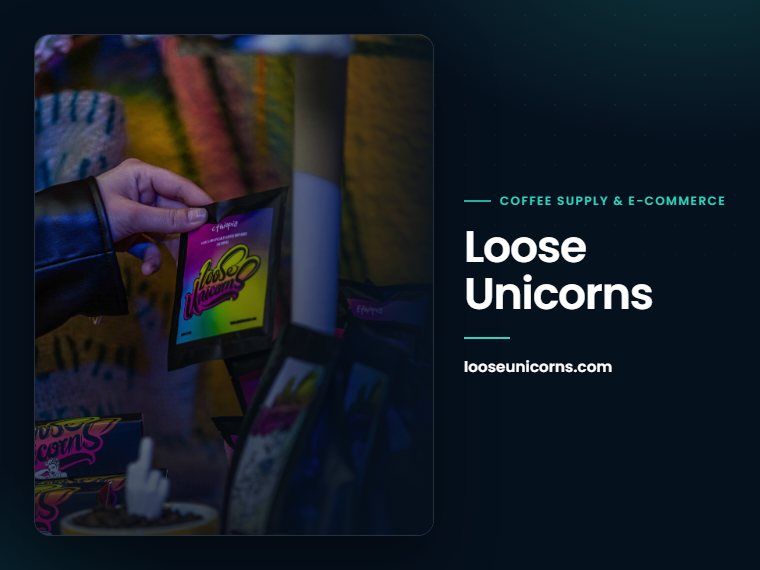 Loose Unicorns website: coffee supply and e-commerce