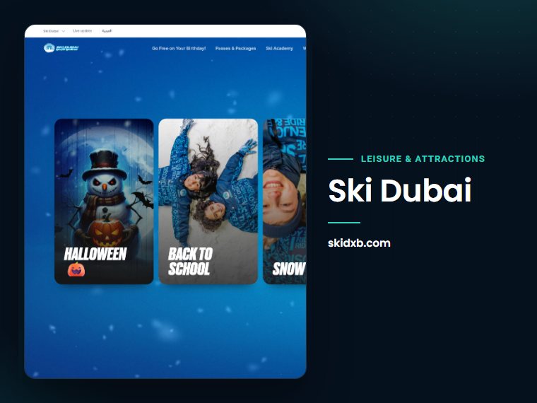 Ski Dubai website: indoor ski resort