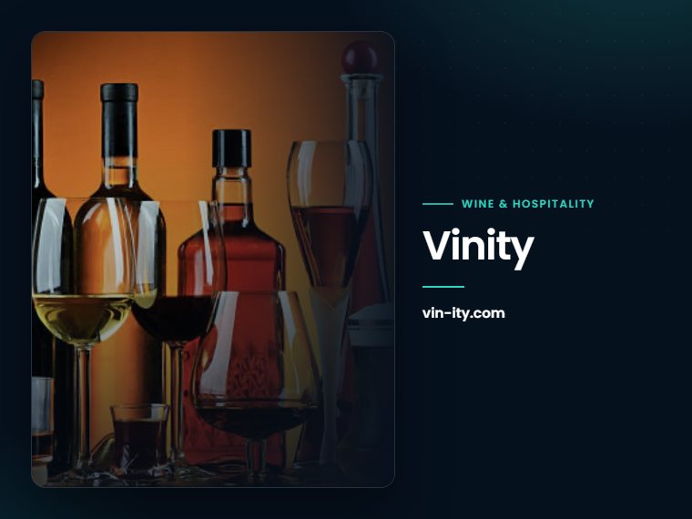 Vinity website: wine and hospitality